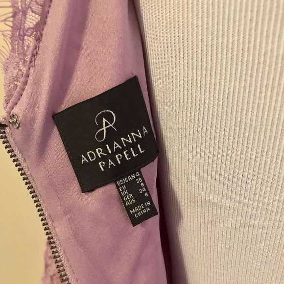 Adrianna Papell Lilac Sheath Lace Dress - Picture 8 of 8